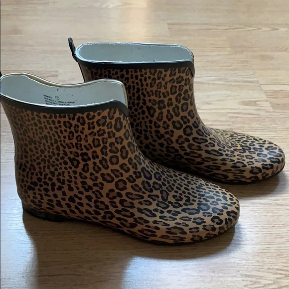 Target Merona Cheetah Print Garden Rainboots sz 7 - Picture 1 of 8